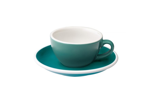 Loveramics Egg - Flat White 150 ml Cup and Saucer - Teal 